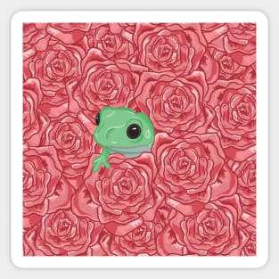 Wake Up and Smell the Froggy Flowers Sticker